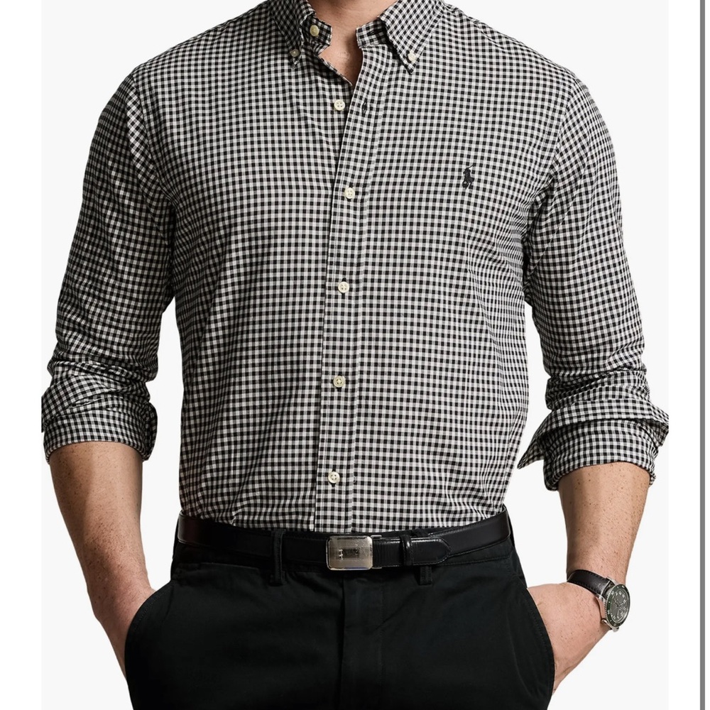 Men's Black and White Gingham shirt